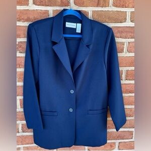 Alfred Dunner Blue Blazer Classic Suit Jacket